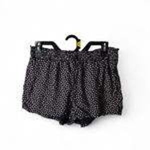 SO Floral Smocked Waist Shorts Small Navy White Excellent Casual Summer